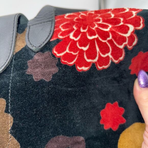 Longchamp RARE Velvet Floral Le Pliage Tote Bag - Picture 3 of 12